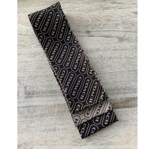 Coach lozenge logo print Twilly ponytail / bag scarf in Grey and Black